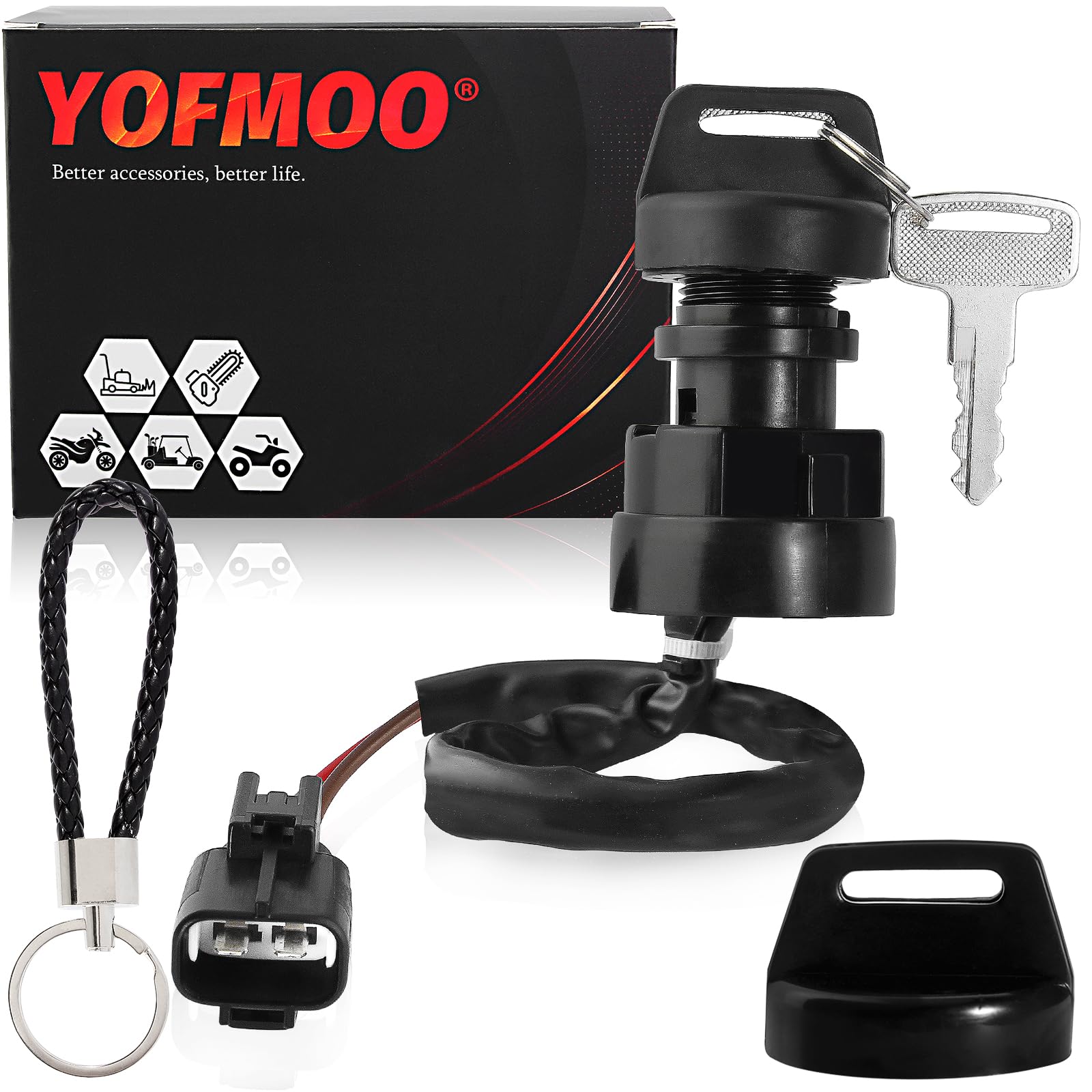 Amazon.com: YOFMOO YFM400 YFZ450R YFM700 Ignition Key Switch